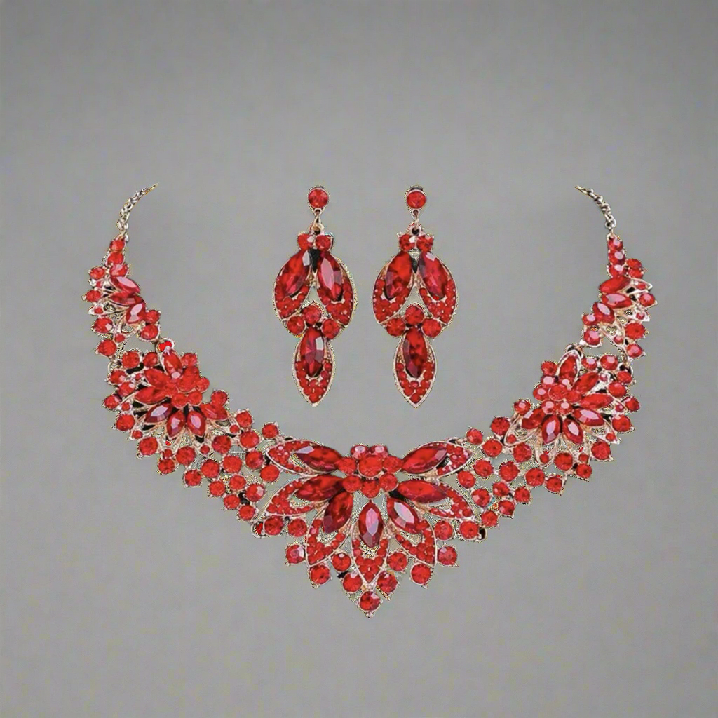 Intricate Floral Jewelry Set
