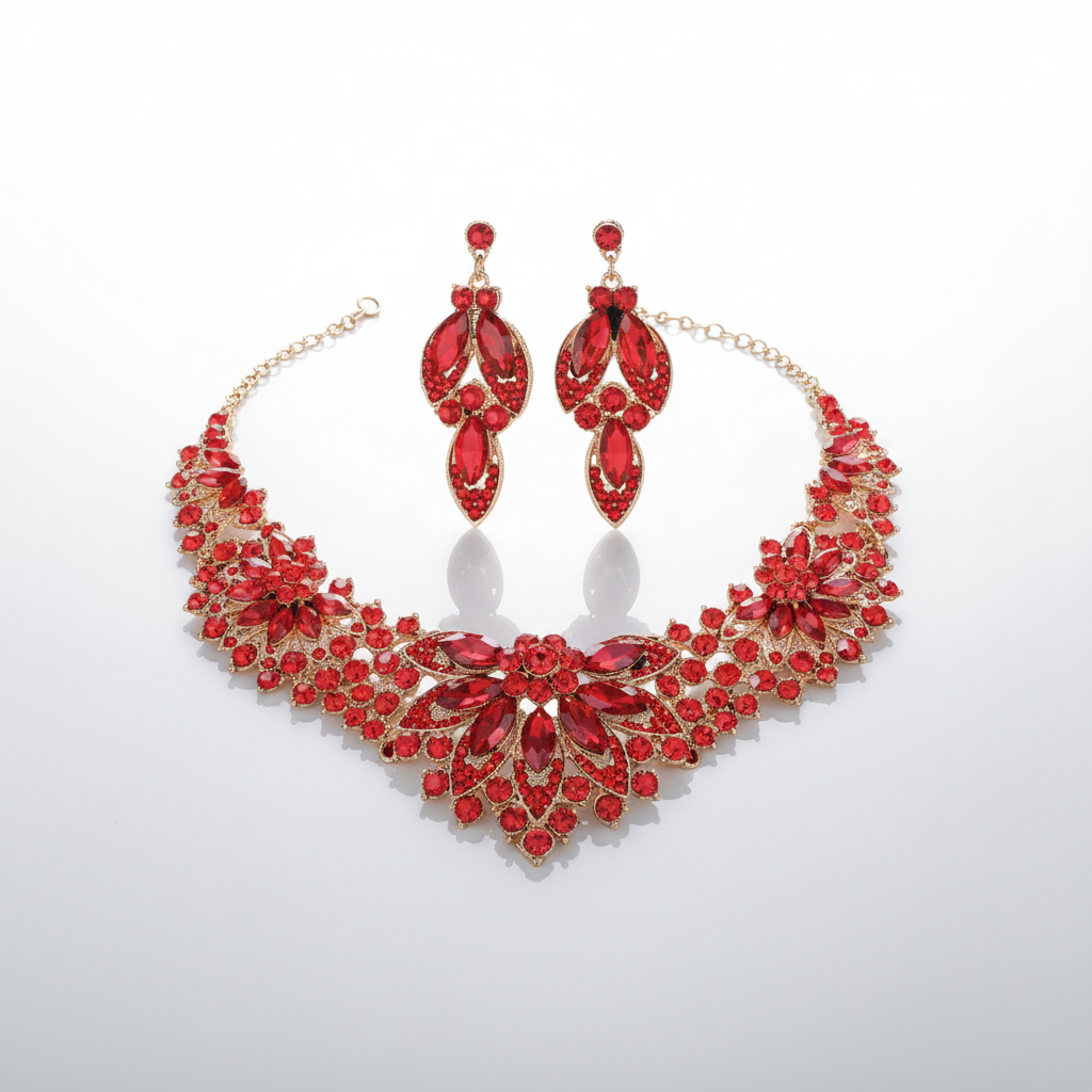 Intricate Floral Jewelry Set