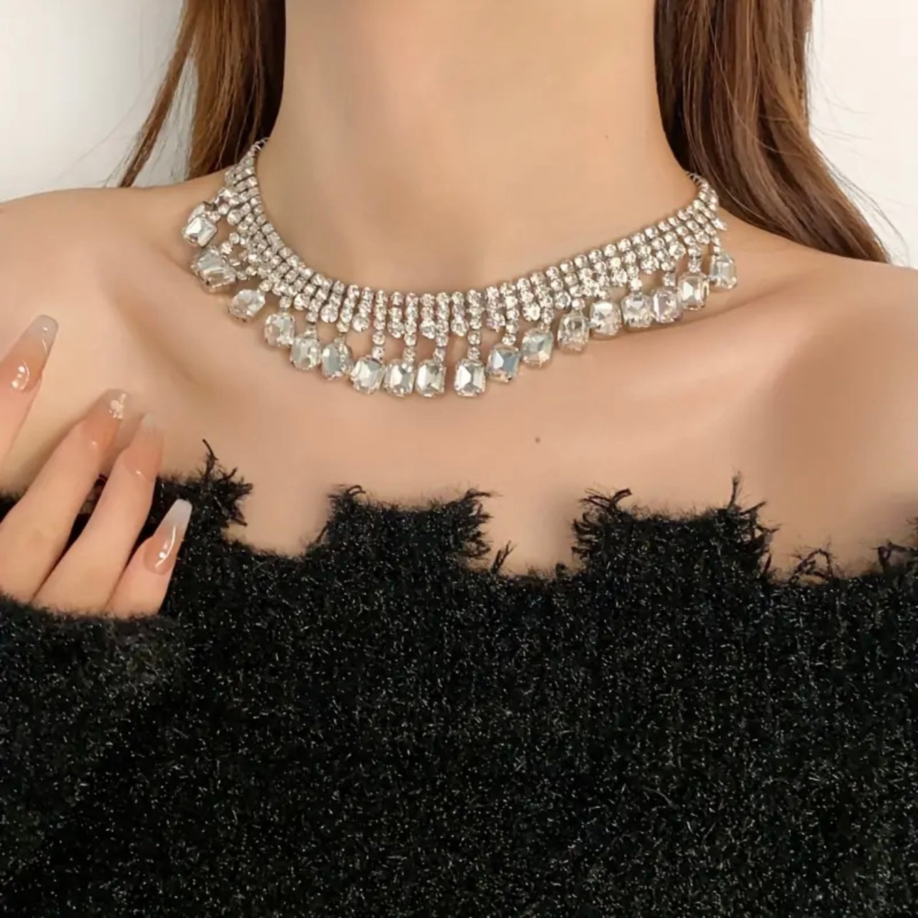Rhinestone Collar Necklace