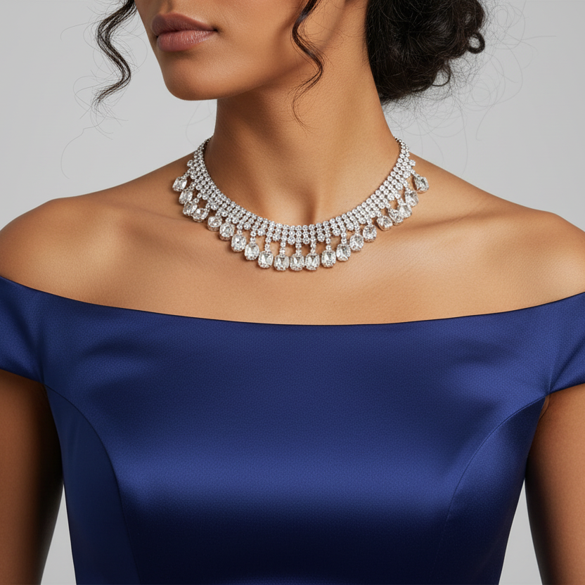 Rhinestone Collar Necklace