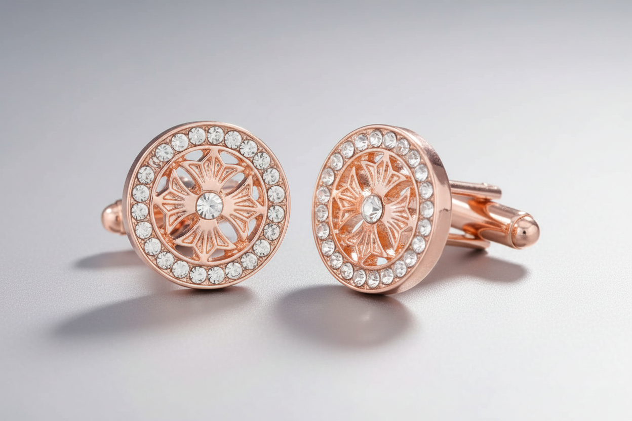 Rose Gold French Cufflinks