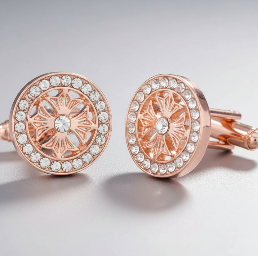 Rose Gold French Cufflinks
