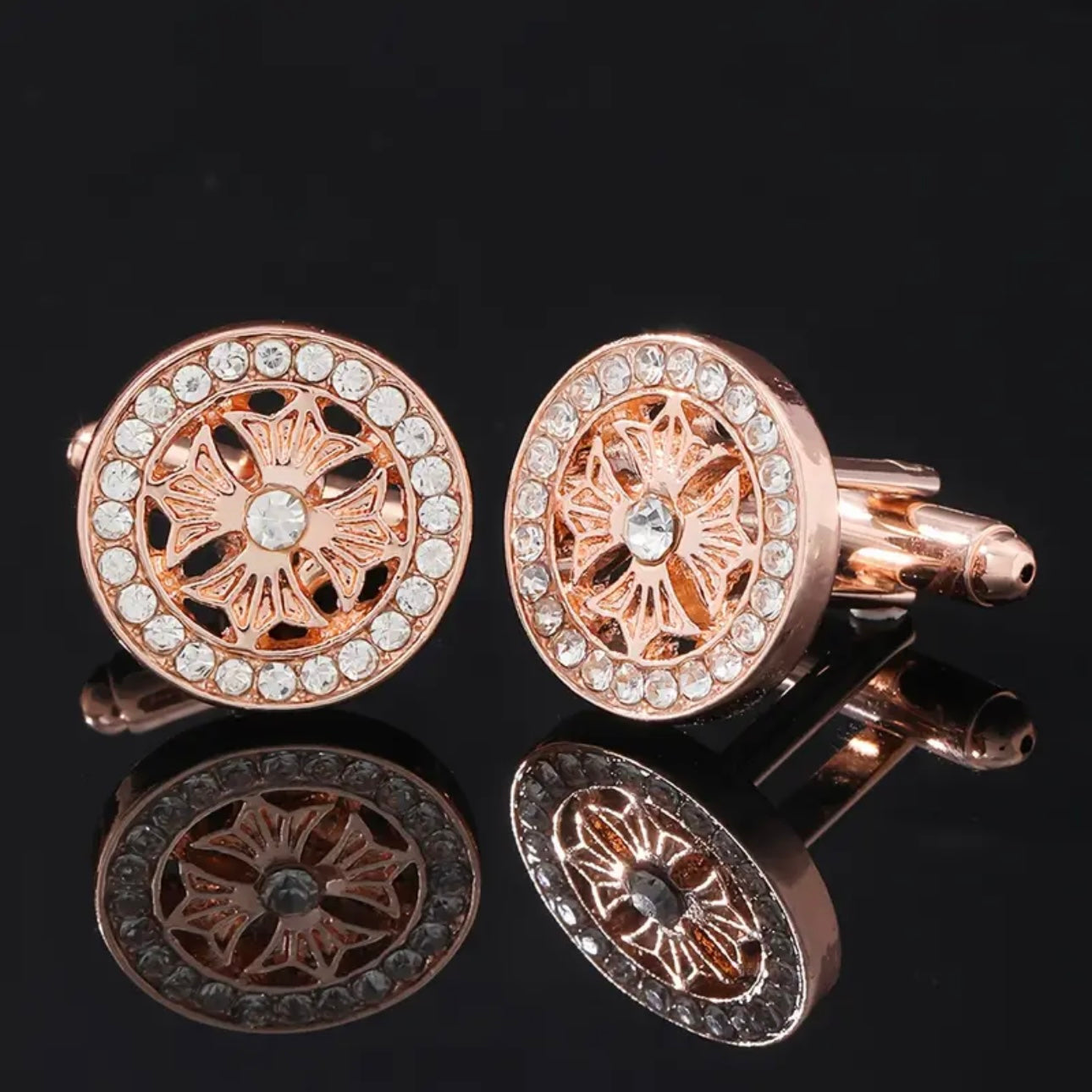 Rose Gold French Cufflinks