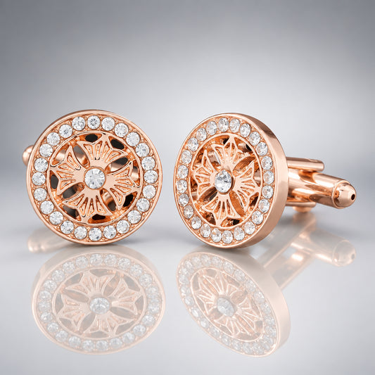 Rose Gold French Cufflinks