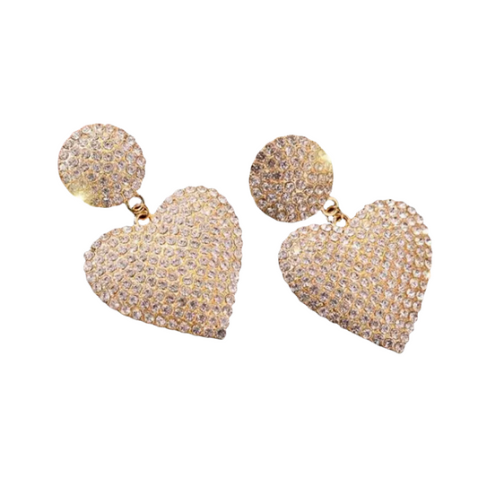 Sparkling Hearts 18K Earrings