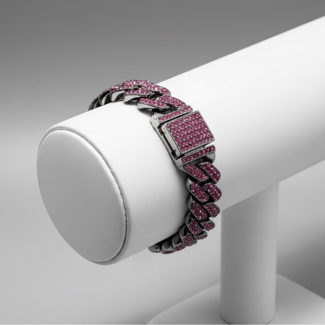 Purple Cuban Chain Bracelet