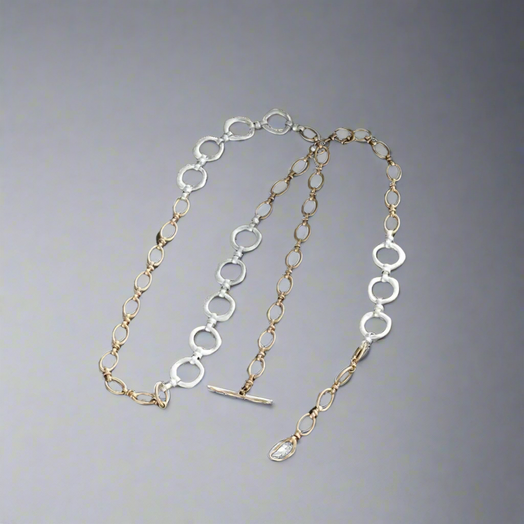 Vintage Dual Tone Links Necklace