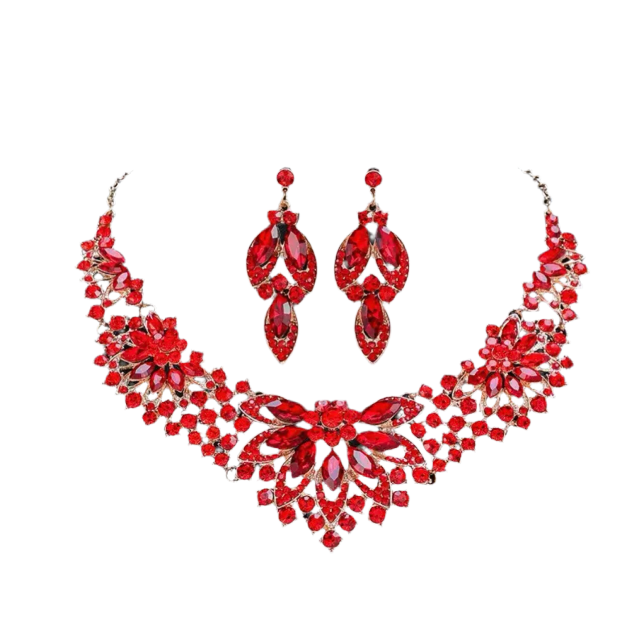 Intricate Floral Jewelry Set