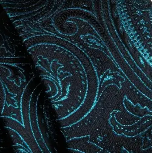 Black Teal Necktie Set