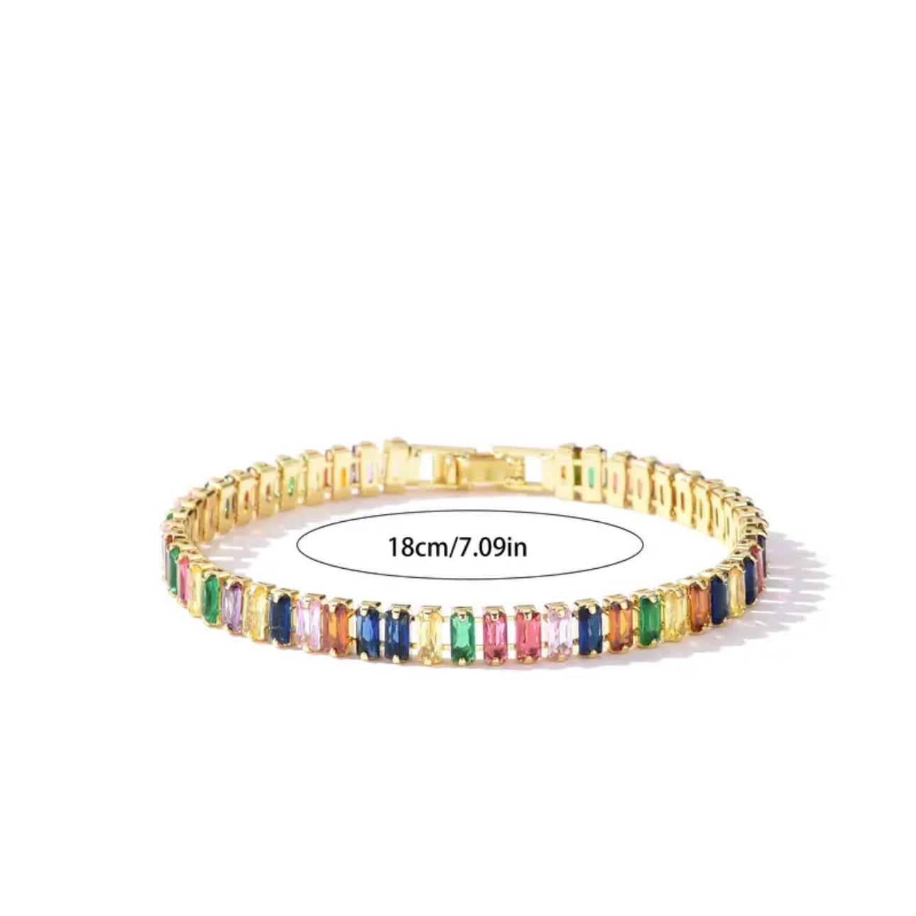 Multicolor Zircon Tennis Bracelet