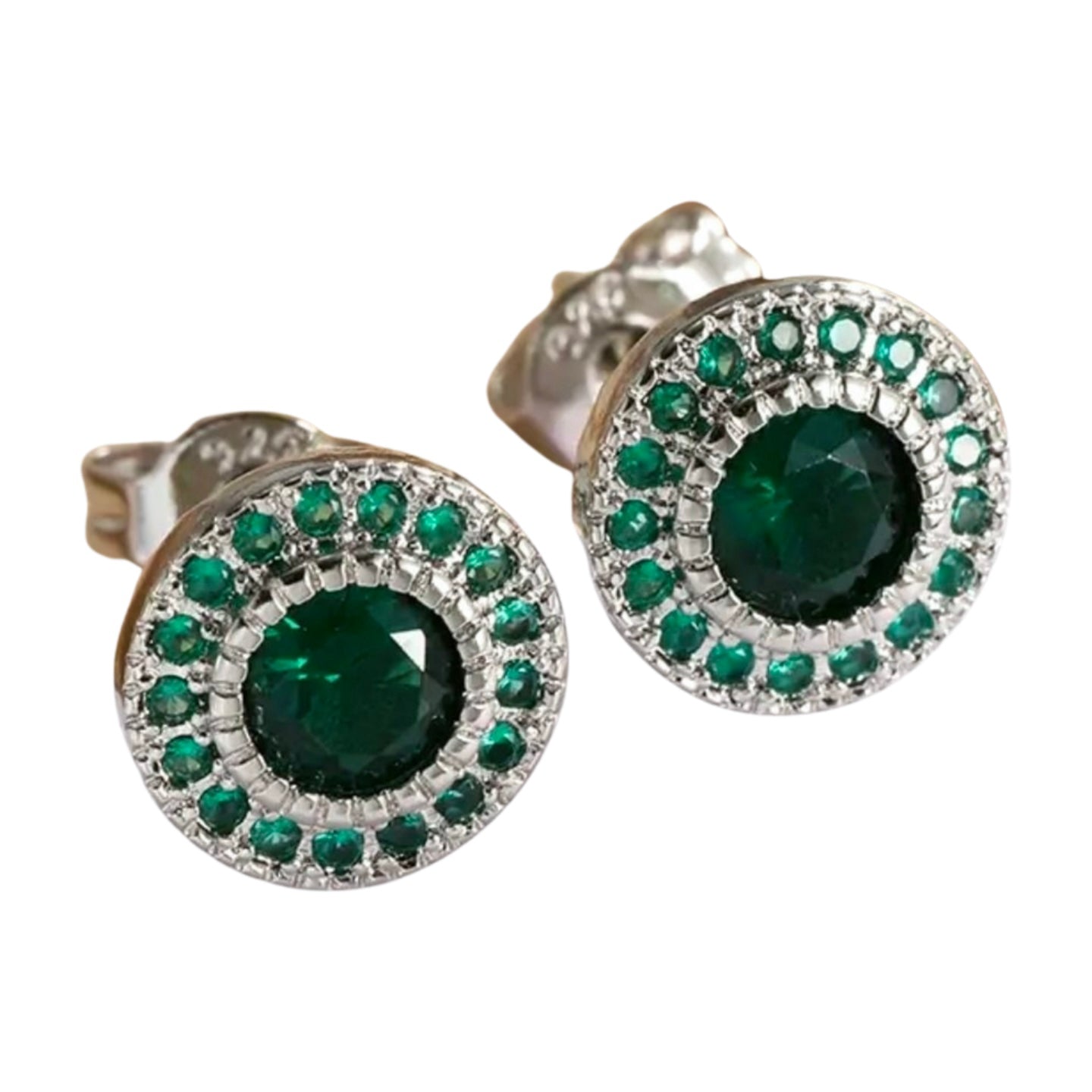 Green Zircon Stud Earrings