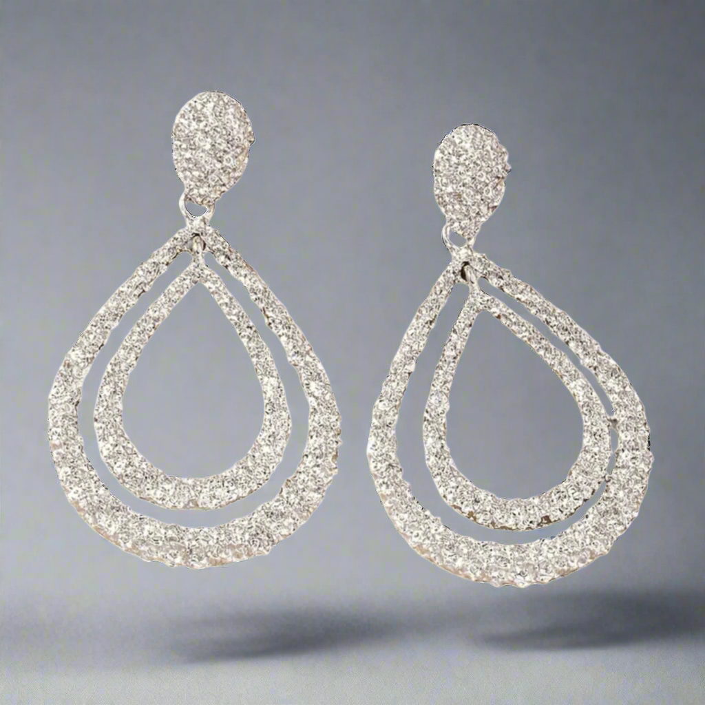 Gold Double Water Drop Earrings