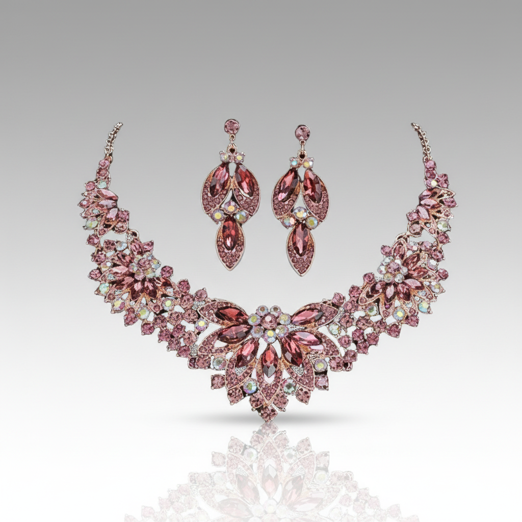 Intricate Floral Jewelry Set