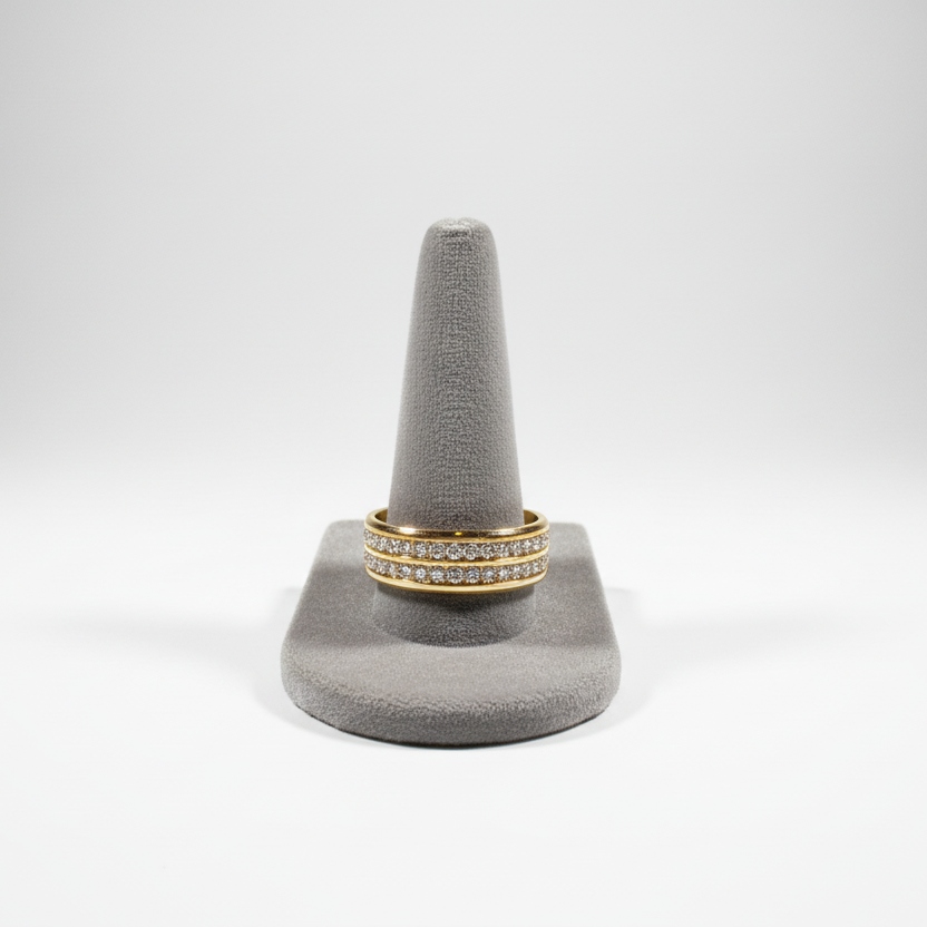 Double Row Rhinestone Band