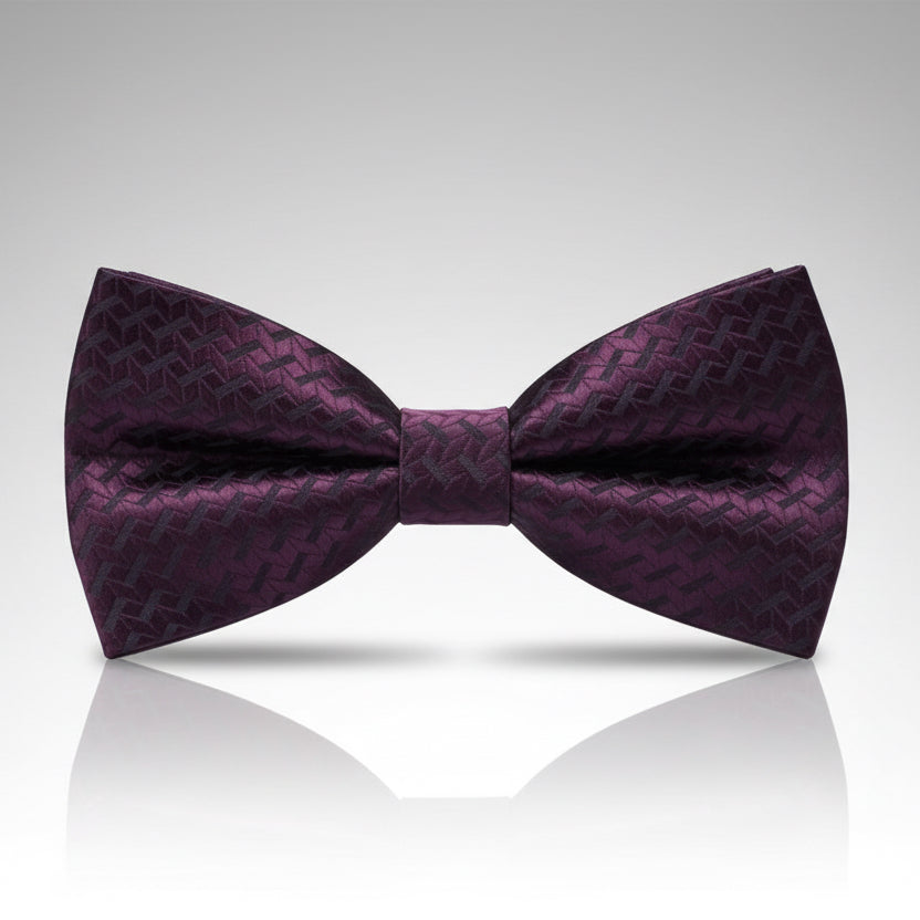 Burgundy Jacquard Bow Tie