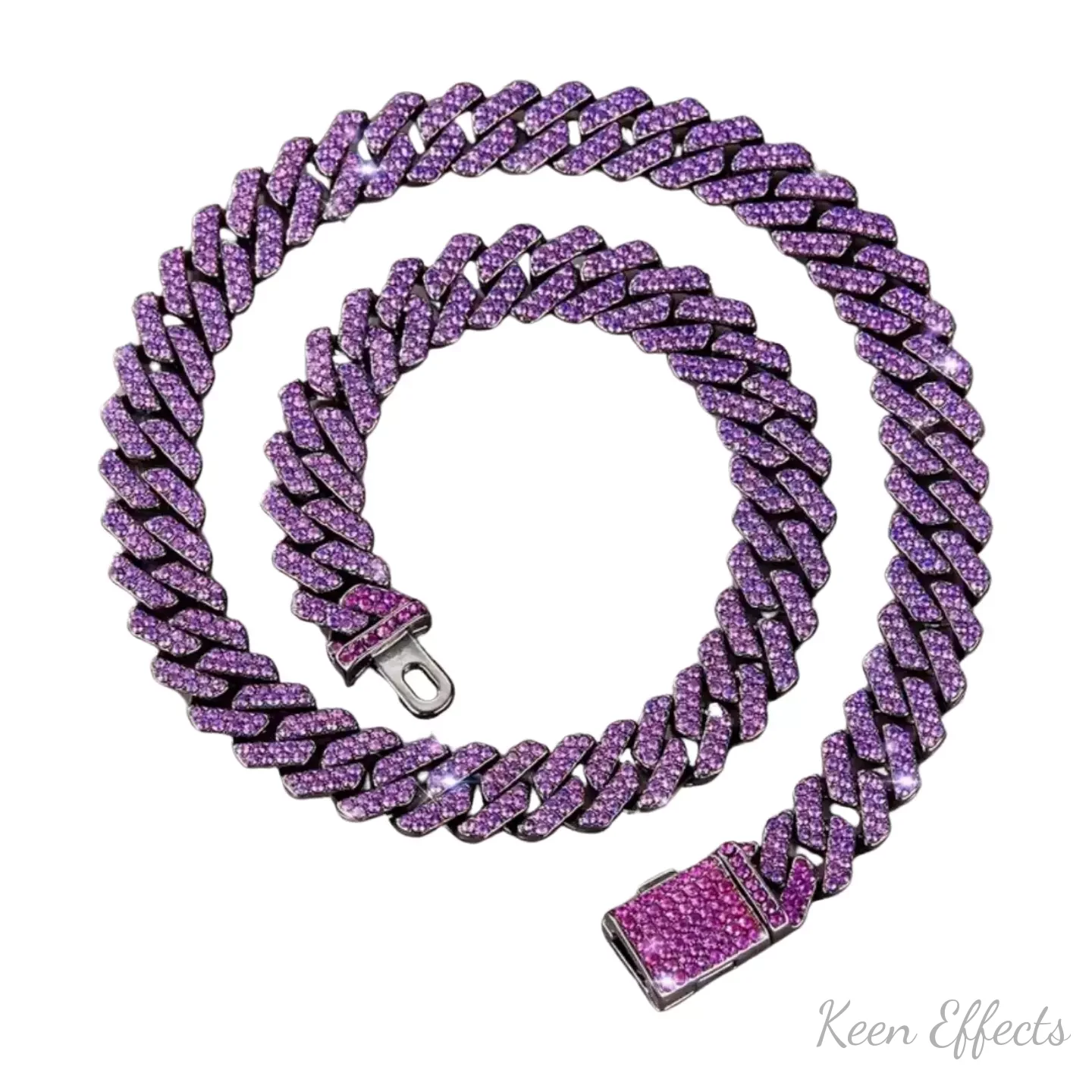 Violet Cuban Chain Set
