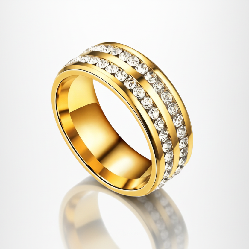Double Row Rhinestone Band