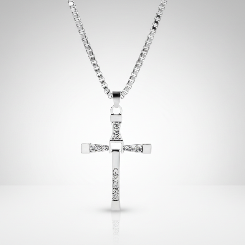 Rhinestone Cross Necklace