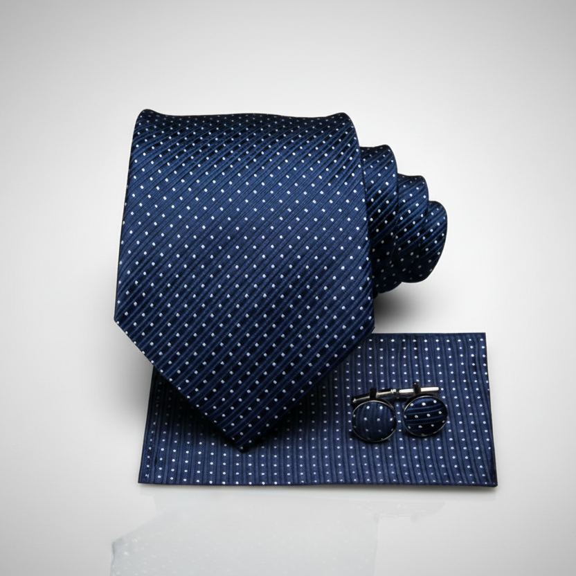 Textured Dots Necktie Set