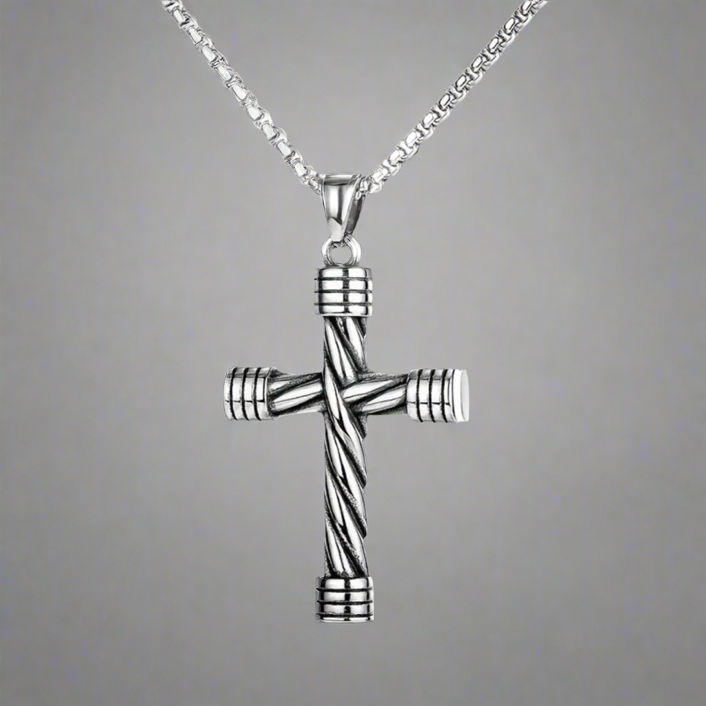 Spiral Cross Necklace