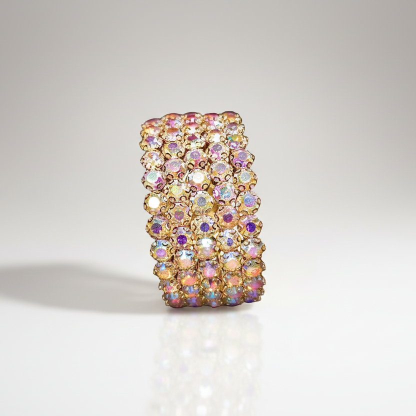 Flexible 5 Row Bracelets-Gold Setting