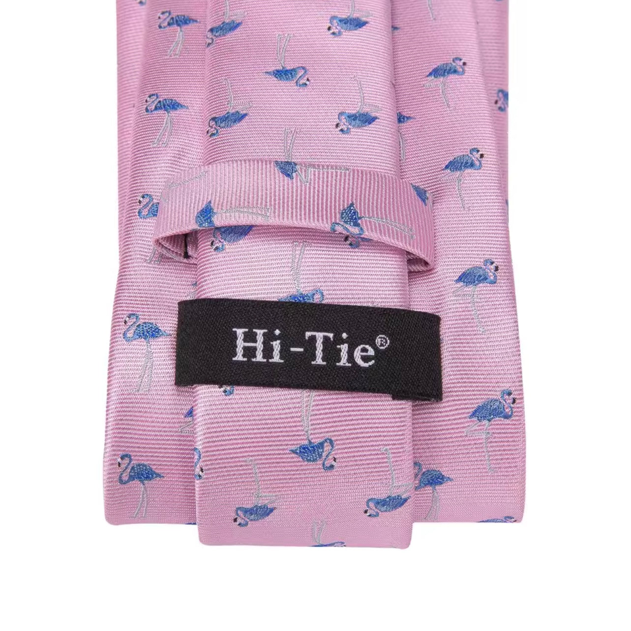 Pink Blue Flamingo Necktie Set