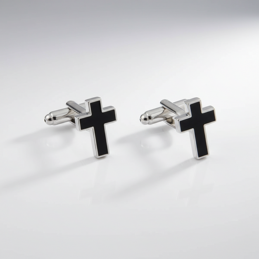 Cross Cufflinks, Pin, Clip