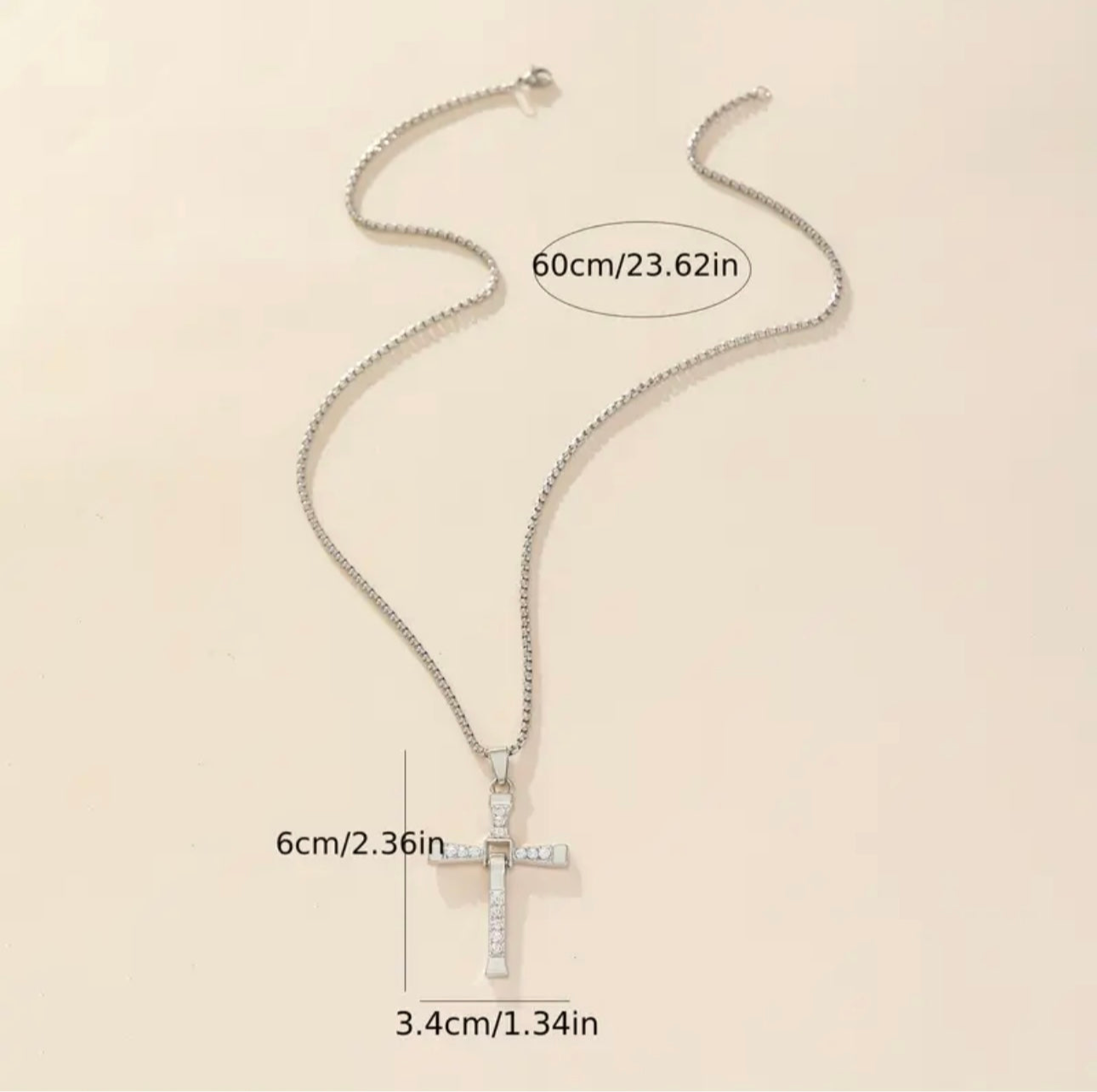 Rhinestone Cross Necklace