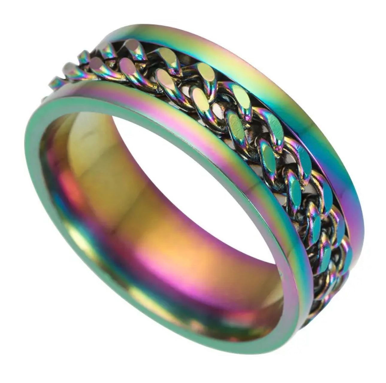 Chain Spinner Stainless Steel  Ring