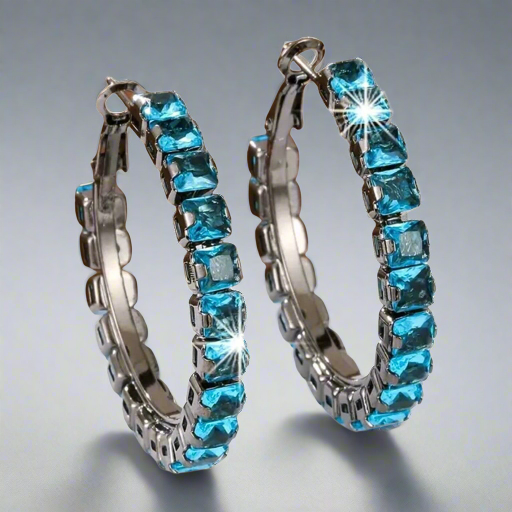 Blue Zircon Earrings