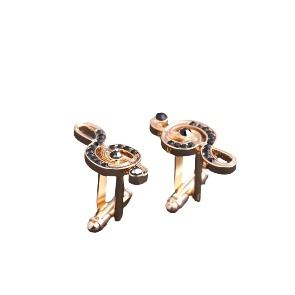 Music Note Gold Cufflinks