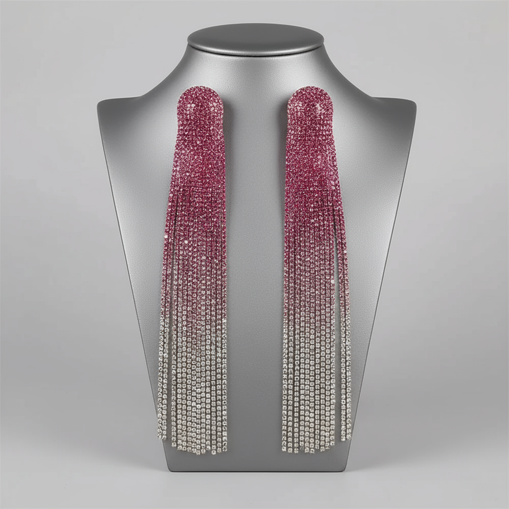 Gradient Tassel Earrings