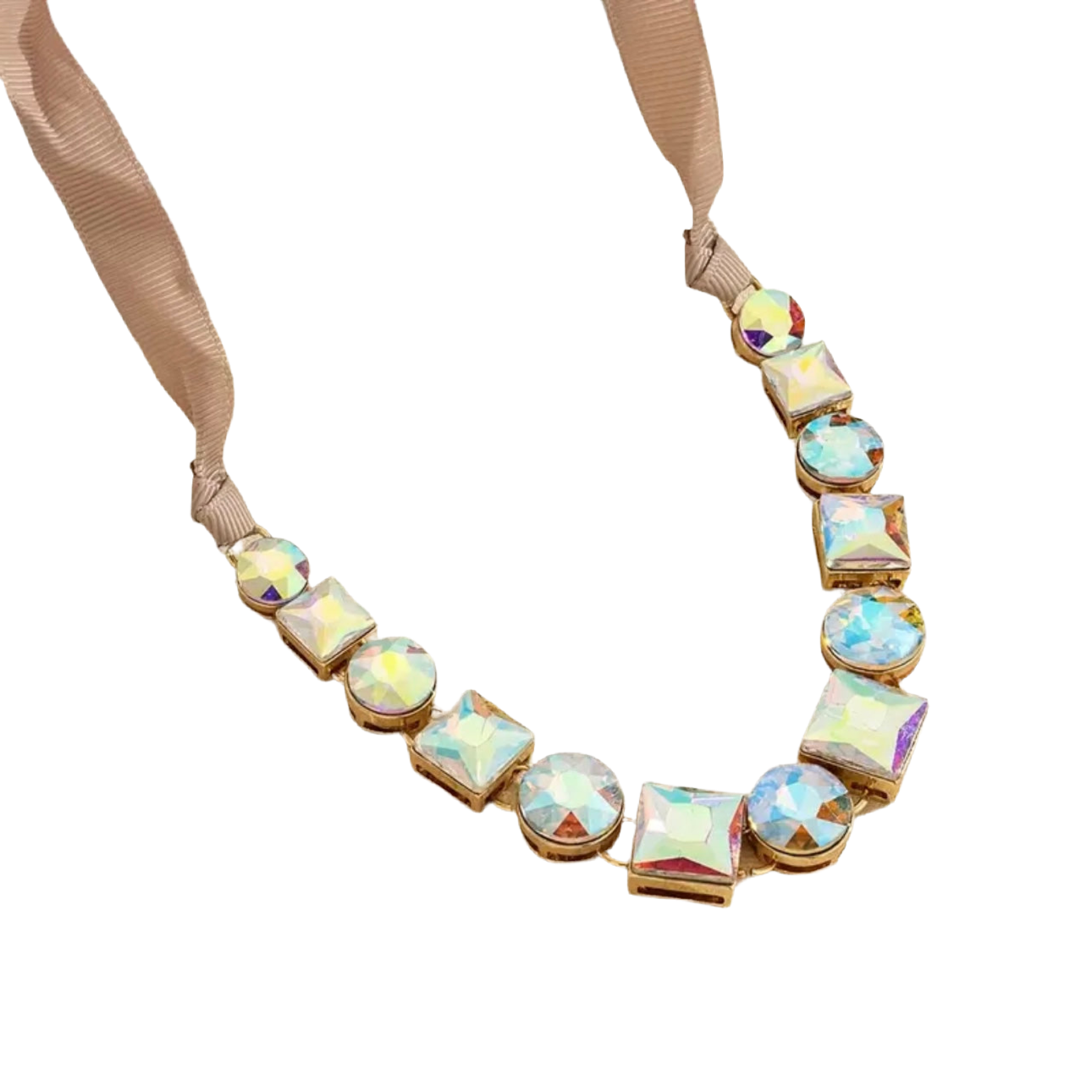 Iridescent Ribbon Necklace