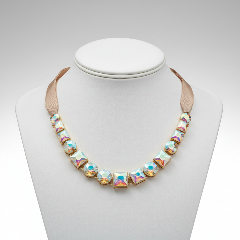 Iridescent Ribbon Necklace