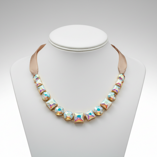 Iridescent Ribbon Necklace