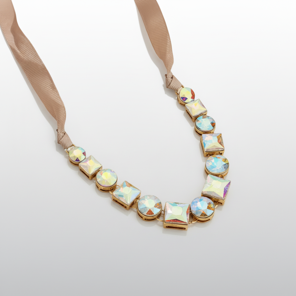 Iridescent Ribbon Necklace