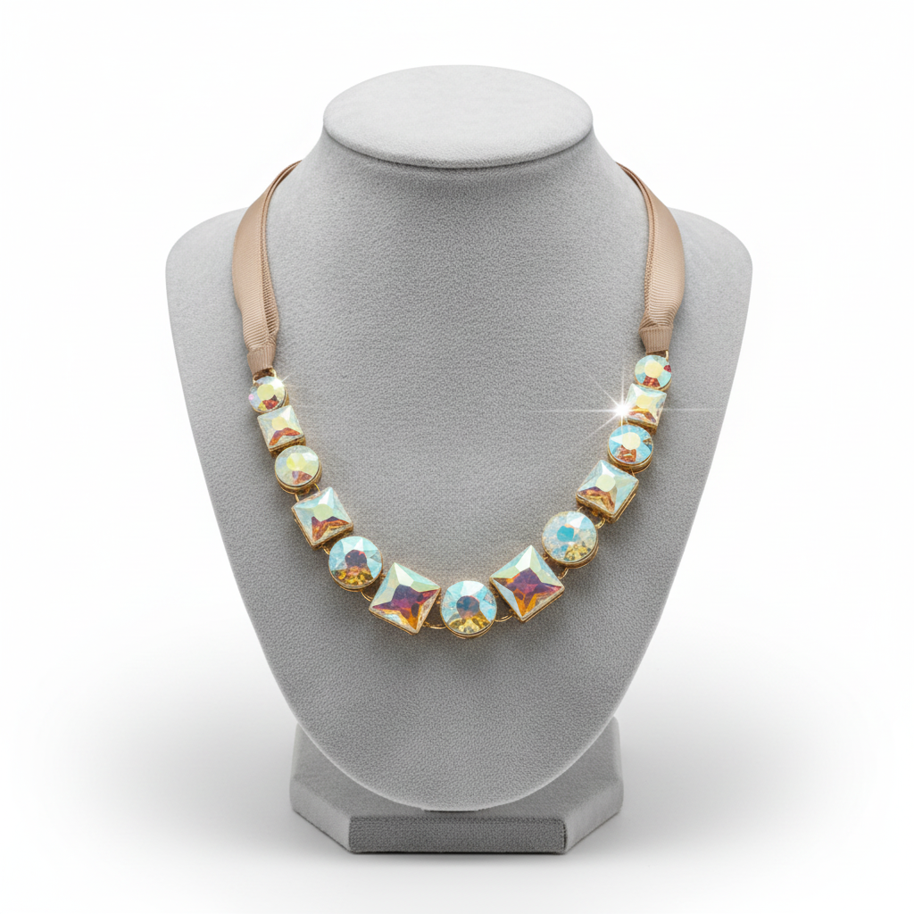 Iridescent Ribbon Necklace