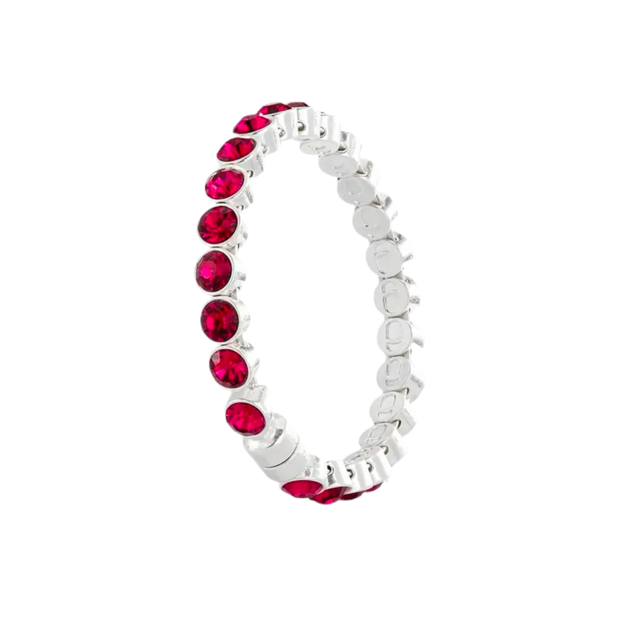 Rose Red Silver Bracelet