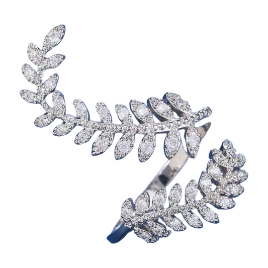 Leaf All-Fit Ring in Silver