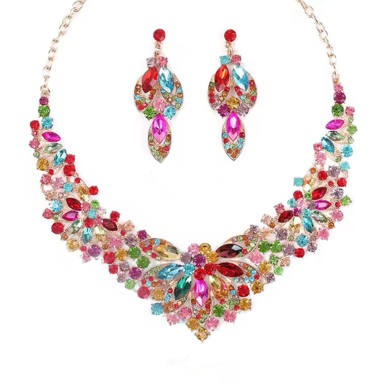 Intricate Floral Jewelry Set