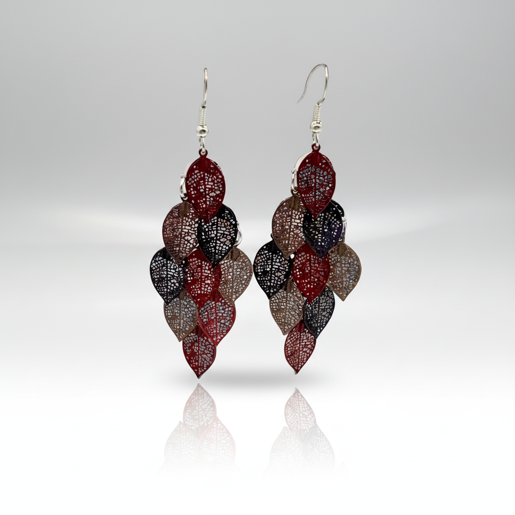 Leaf Tassel Earrings
