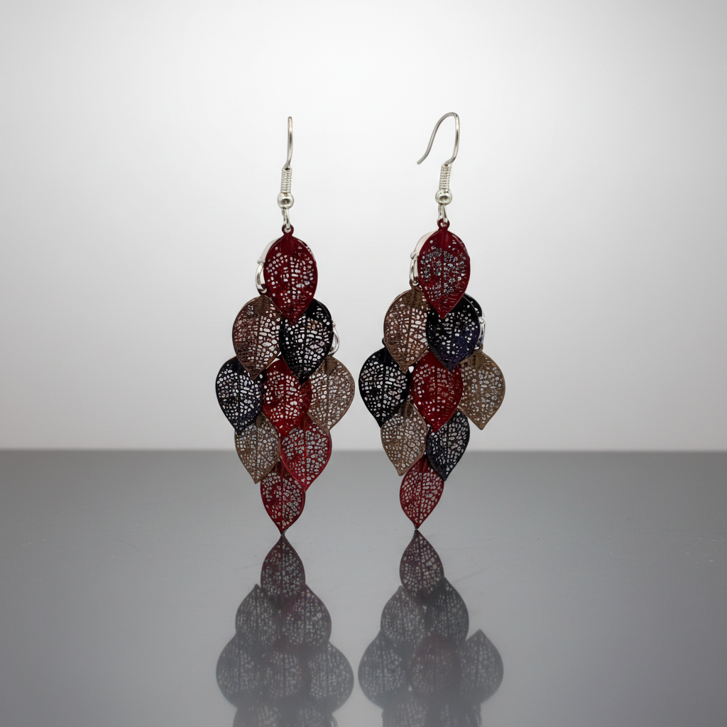 Leaf Tassel Earrings