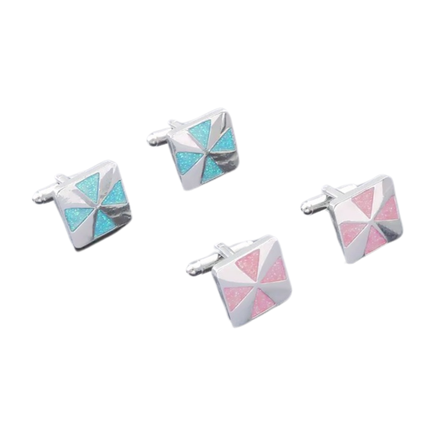 Pinwheel Green Cufflinks