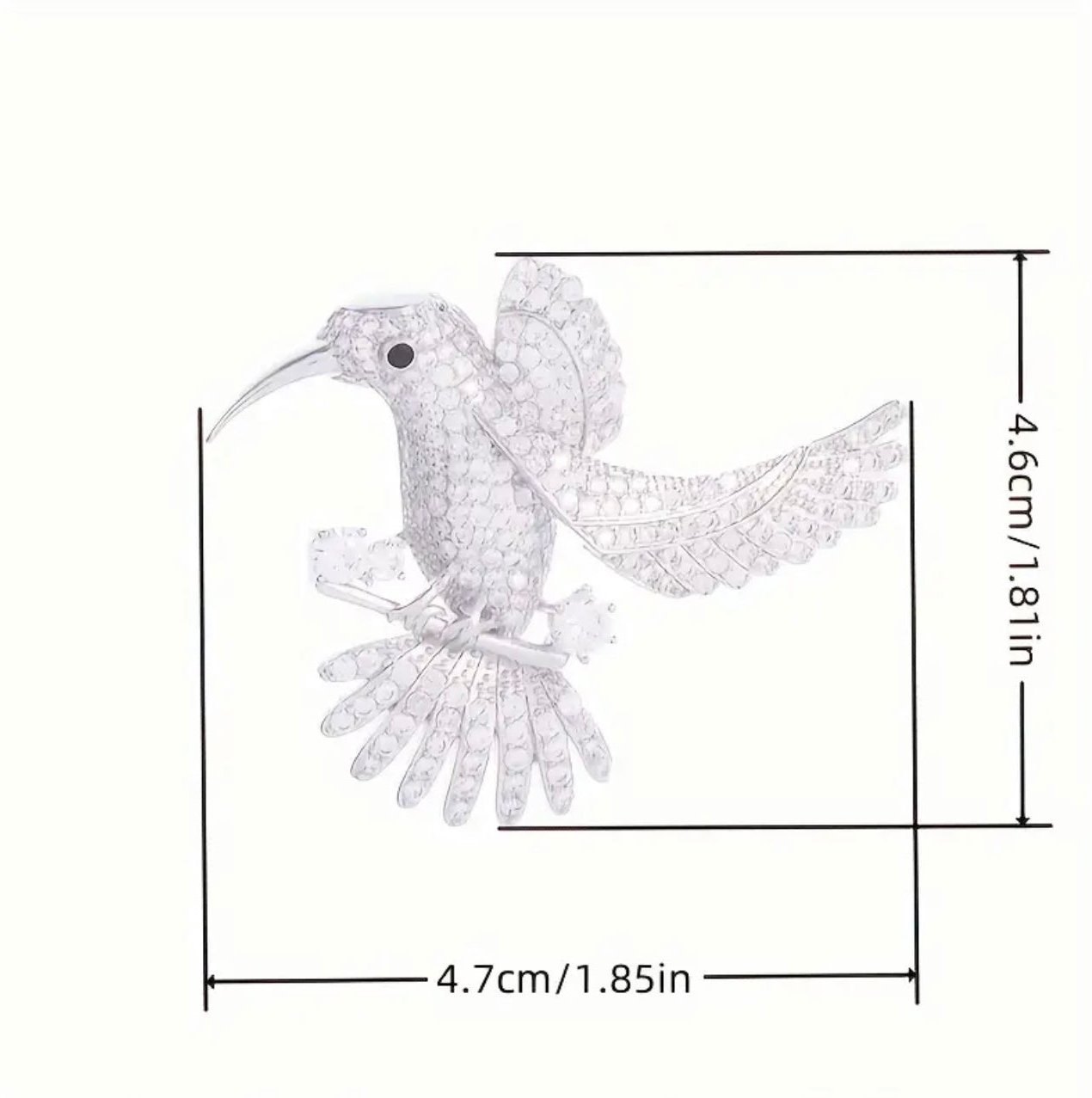 Hummingbird Clear Pin