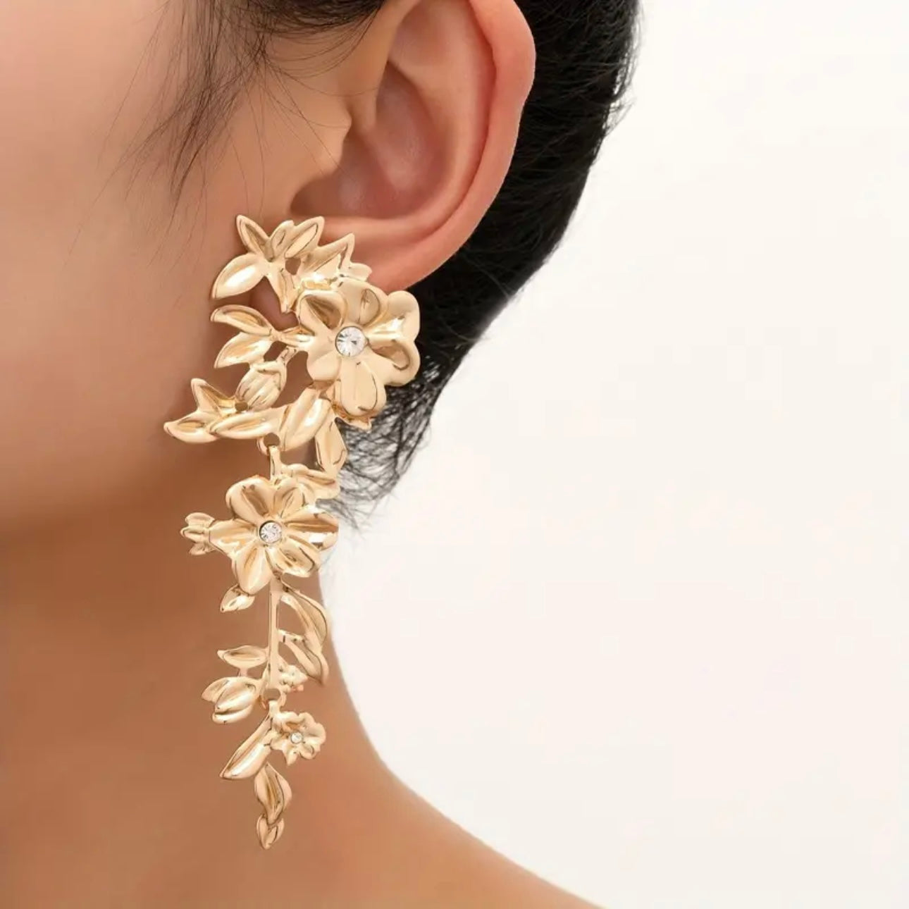 Floral Gold Earrings