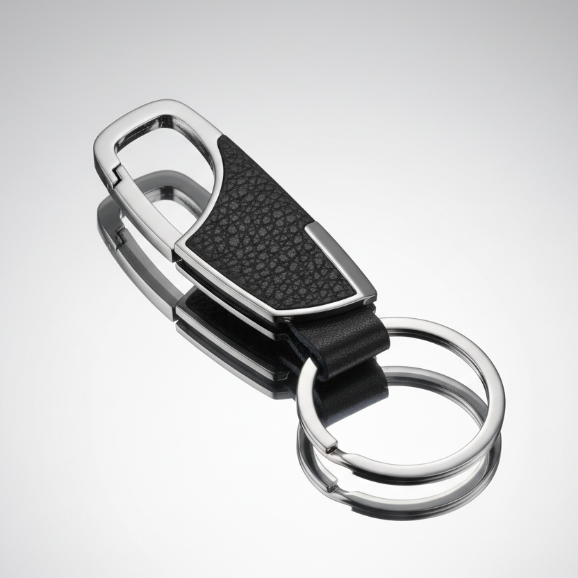 Black Keychain With Clip