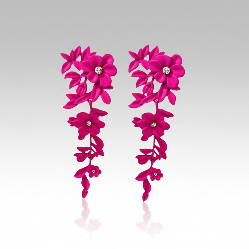 Artistic Floral Earrings