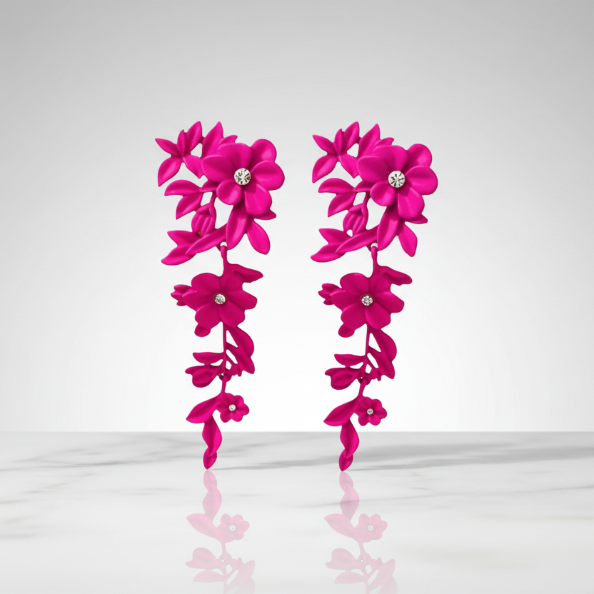 Artistic Floral Earrings