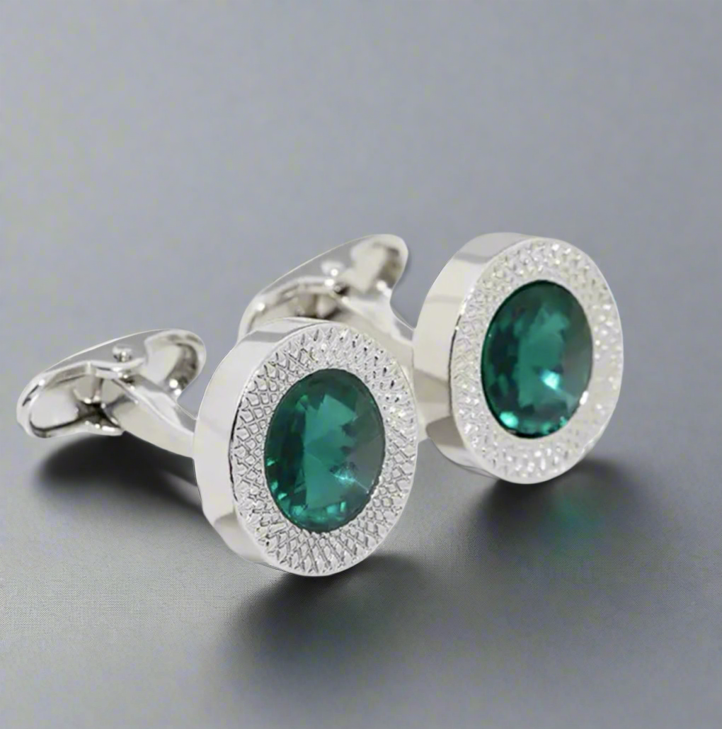 Colorful Rhinestone Cufflinks