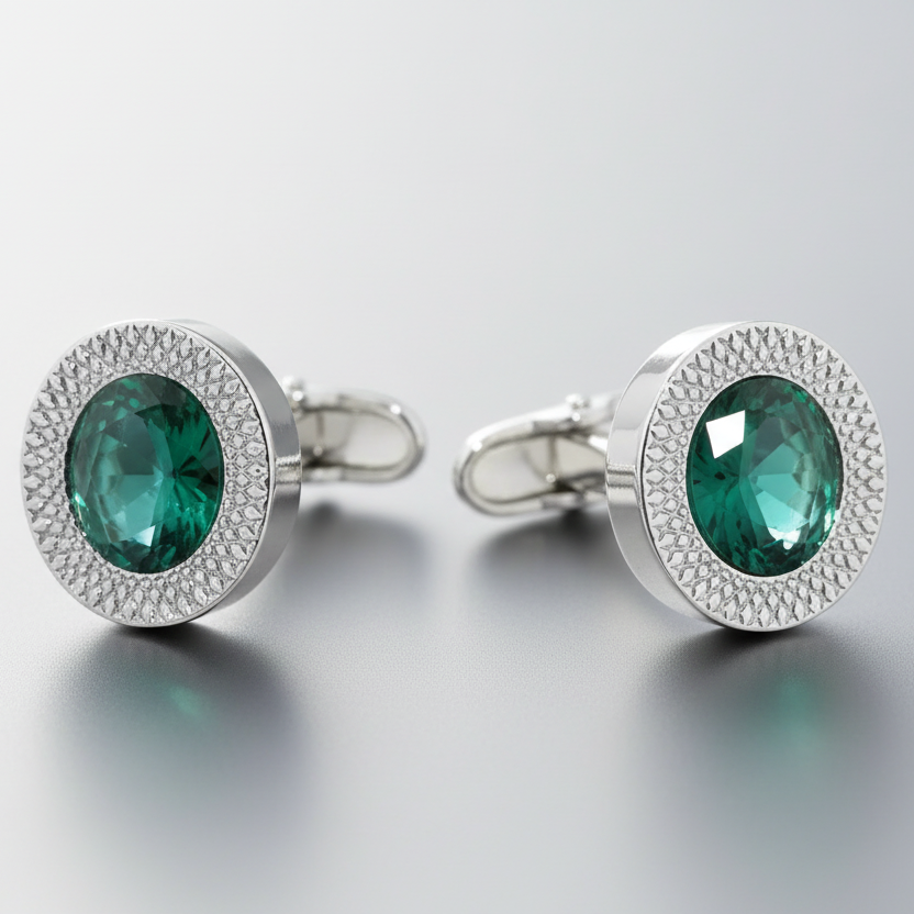 Colorful Rhinestone Cufflinks